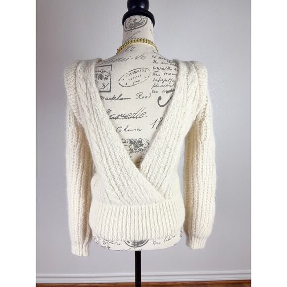 B45 Sezane Brune Jumper Sweater XS Wool Alpaca Cable XS Parisian Chic Romantic - Picture 6 of 11